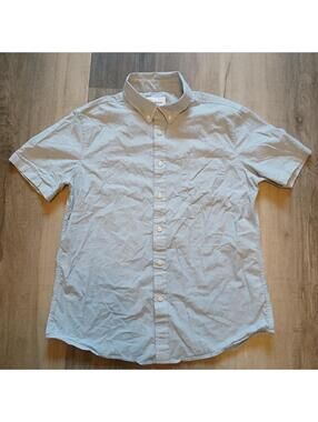 Goodfellow & Co. Men’s Size L Slim Fit Short Sleeve Button Down - Light Blue